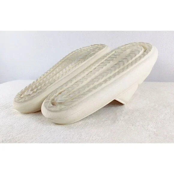 Puffy Slide On Sandals Cream Foam Quilted Slippers Quilted Puff Design Comfort - Picture 8 of 11